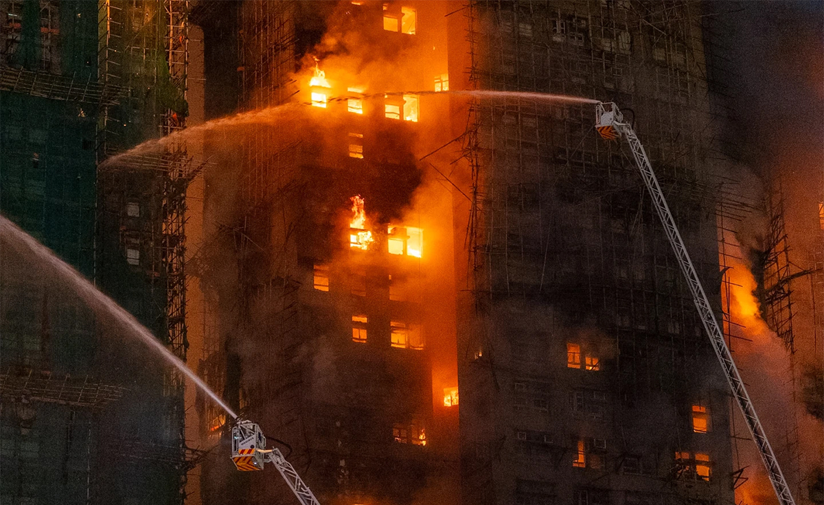 हङकङमा भीषण आगलागीमा मृत्यु हुनेको संख्या ९४ पुग्यो